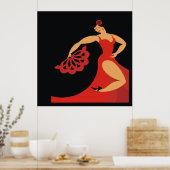 Poster de la série de danseurs de flamenco Lg. (Cuisine)