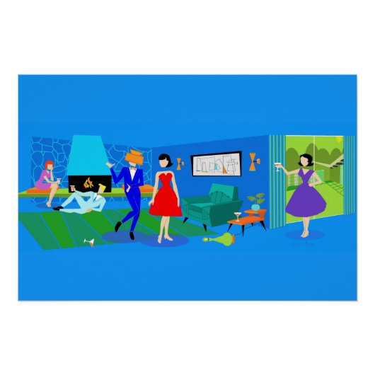 Poster de la soirée Cocktail de Palm Springs atomi (Devant)