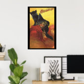 Poster De La Sorcière D'Halloween Et Du Chat Noir (Bureau à domicile)