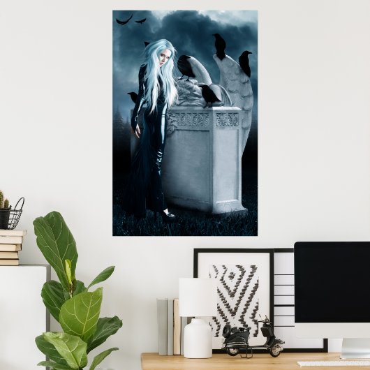 Poster de la sorcière du Corbeau (Bureau à domicile)