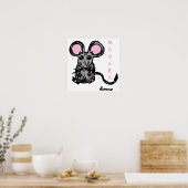 Poster de la souris Cute Mooska (Cuisine)
