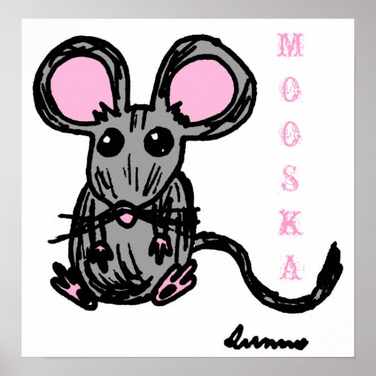 Poster de la souris Cute Mooska (Devant)