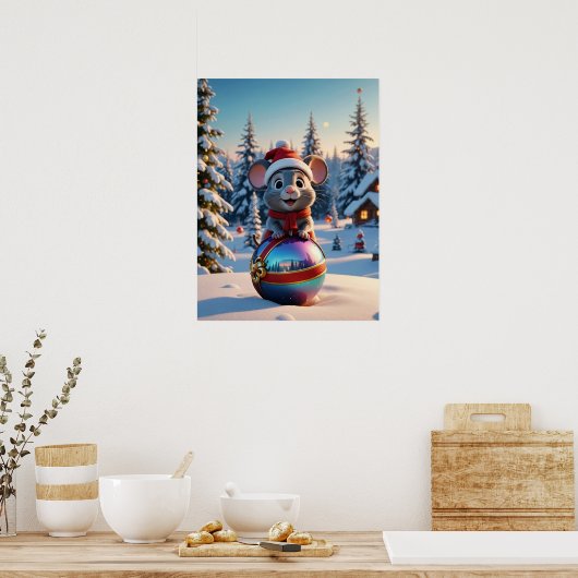 Poster de la souris de Noël (Cuisine)