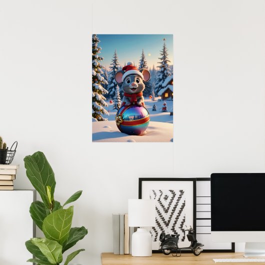 Poster de la souris de Noël (Bureau à domicile)