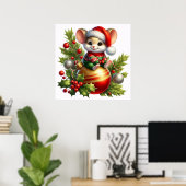 Poster de la souris de Noël (Bureau à domicile)