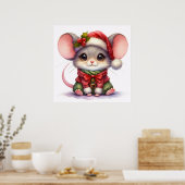 Poster de la souris de Noël (Cuisine)