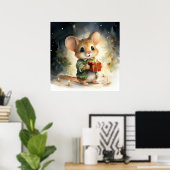 Poster de la souris de Noël (Bureau à domicile)