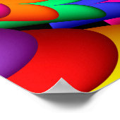 Poster de la spirale arc-en-ciel de boule (Coin)