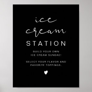 Poster de la station de crème glacée moderne JOVI