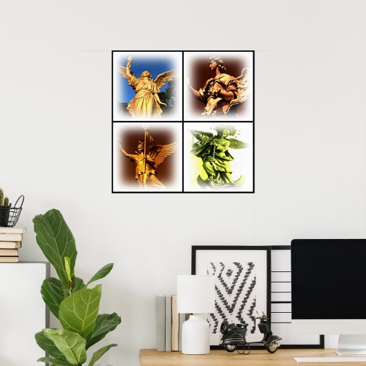 Poster de la statue d'Ange (Bureau à domicile)