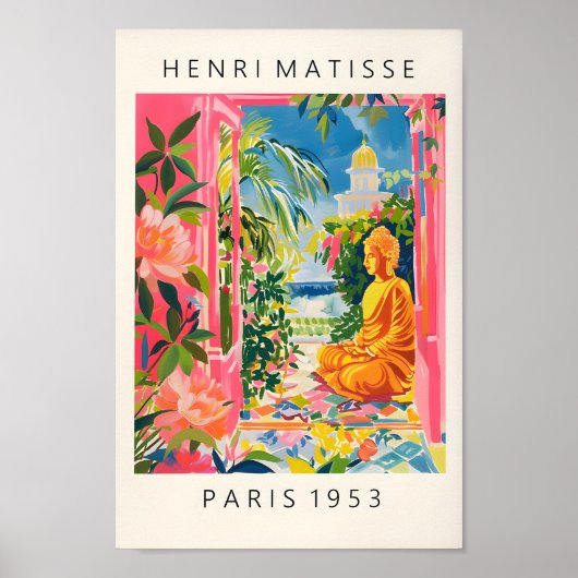 Poster de la statue du Bouddha, Mur de méditation, (Devant)