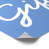 Poster de la table cadeau baby shower - Bleu (Coin)