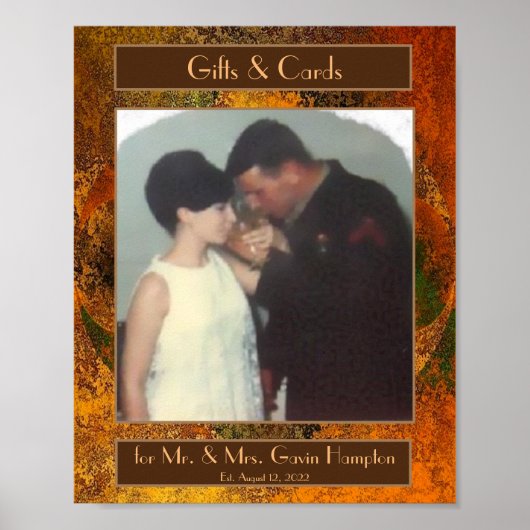 Poster de la table cadeau Mariage de automne "Lumi (Devant)