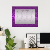 Poster de la table Damask II en argent et pourpre (Bureau à domicile)