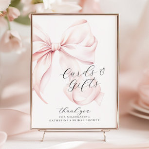 Poster de la table de cartes et cadeaux de Fête de