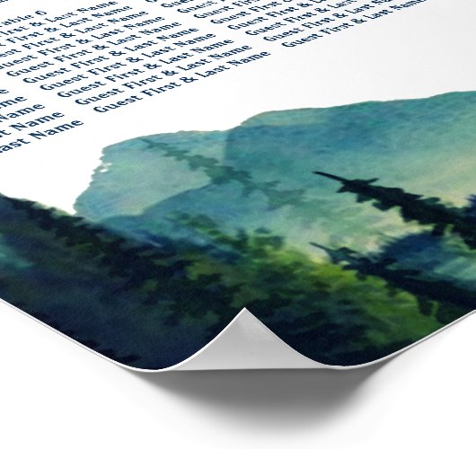 Poster de la table de Mariage du camping (Coin)