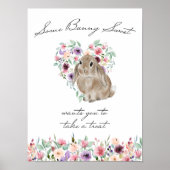 Poster de la table Little Bunny Baby shower Favori (Devant)