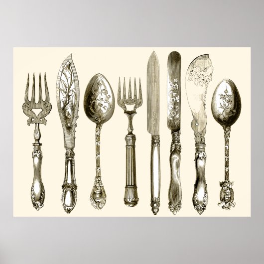 Poster de la table vintage (Devant)