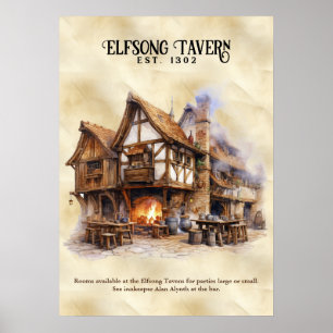Poster de la taverne Elfsong - BG3 FanArt