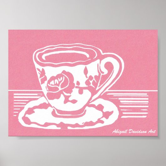 Poster de la Tea-up rose, 7" x 5" (Devant)