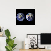 Poster de la Terre de l'espace extra-atmosphérique (Bureau à domicile)