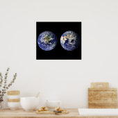 Poster de la Terre de l'espace extra-atmosphérique (Cuisine)