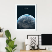 Poster de la Terre depuis l'espace (Bureau à domicile)
