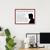 Poster de la tête avant, position, cachet de texte (Bureau à domicile)