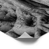 Poster de la tête de bouddha Thaïlande noir et bla (Coin)