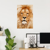 Poster de la tête de lion (Bureau à domicile)