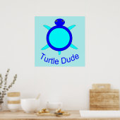 Poster de la tortue bleue (Cuisine)