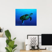 Poster de la tortue de mer Hawksbill (Bureau à domicile)