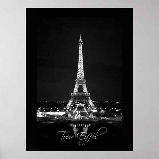 Poster de la Tour Eiffel en soirée (Devant)
