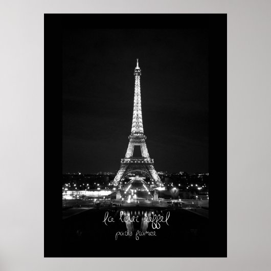 Poster de la Tour Eiffel en soirée (Devant)