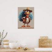 Poster de la Turquie de l'Ouest bon thanksgiving (Cuisine)