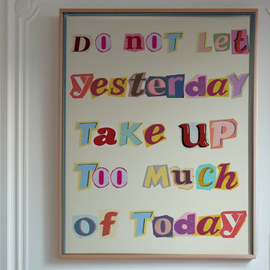 Poster de la typographie d'art murale Inspiration