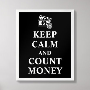Poster de la typographie de Keep Calm et Count Mon