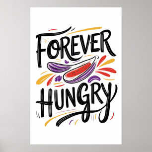 Poster de la typographie Forever Hungry