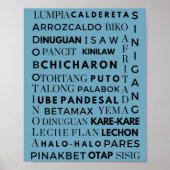 Poster de la typographie philippine de la nourritu (Devant)