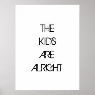 Poster de la typographie pour les enfants