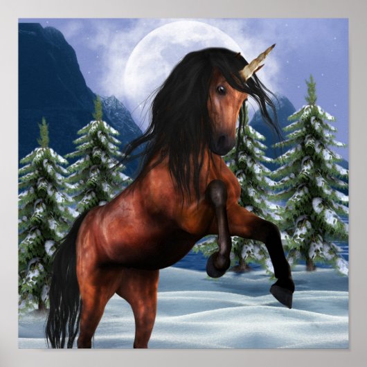 Poster de la Unicorne de châtaigne (Devant)