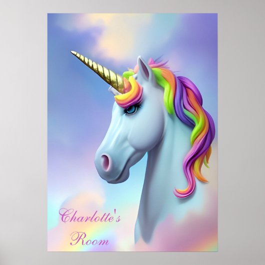 Poster de la Unicorne de la chambre des enfants co (Devant)