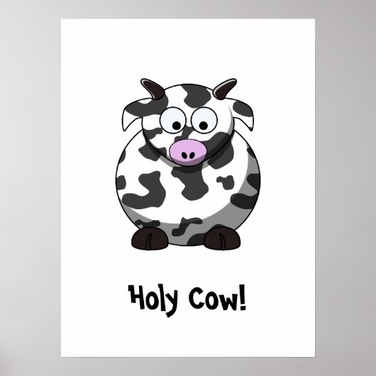 Poster de la vache en dessin (Devant)