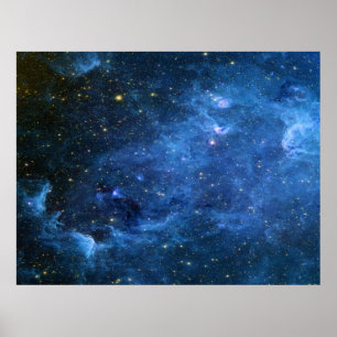 Poster de la valeur bleue infrarouge Nebula en Amé