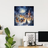 Poster de la veille de Noël magique (Bureau à domicile)
