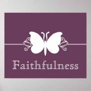 Poster de la vertu Eggplant papillon tournoie