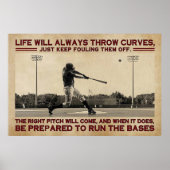 Poster de la vie de baseball, Mur de baseball, Bas (Devant)