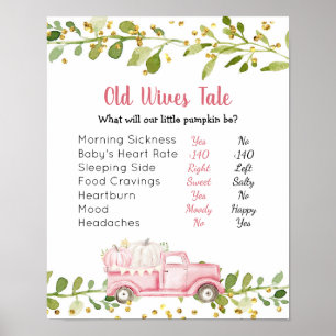 Poster de la Vielle Vie de Camion Vintage rose Cit