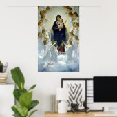 Poster de la Vierge aux anges de Bougeureau (Bureau à domicile)