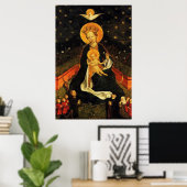 Poster de la Vierge Marie du Croissant Lune (Bureau à domicile)
